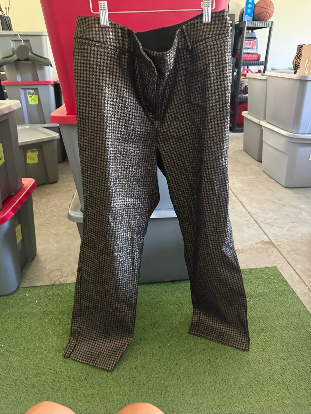 Houndstooth Dress Pants - Black/Brown p12